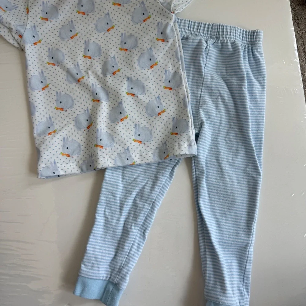 Cecil and Lou Rabbit Print Pajamas Size 12 and 18 Months